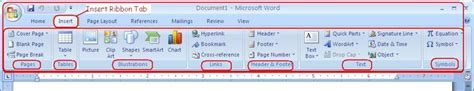 How to Use the Insert Ribbon Tab of Microsoft Office Word 2007 - HubPages