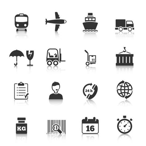 Logistics Icons Set 439025 Vector Art at Vecteezy