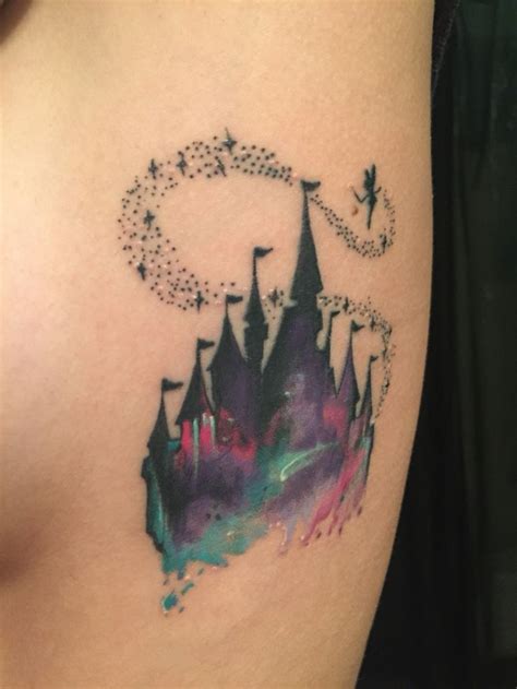 Watercolor tattoo - My Disney Castle watercolor tattoo... - TattooViral ...