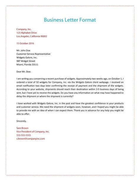 Best Business Letter Format