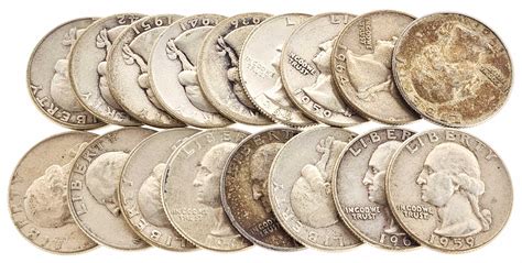 Lot - (17) Vintage U.S. Silver Quarters