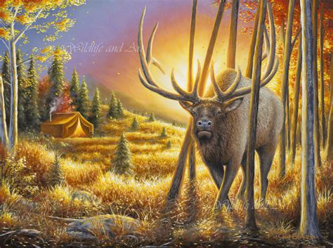 Original Elk Painting - "That One Moment" – Wildlife and Art