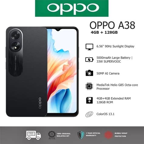 OPPO A38 NEW 4+128GB | 5000mAh Battery 33W SUPERVOOC | 50MP CAMERA ...