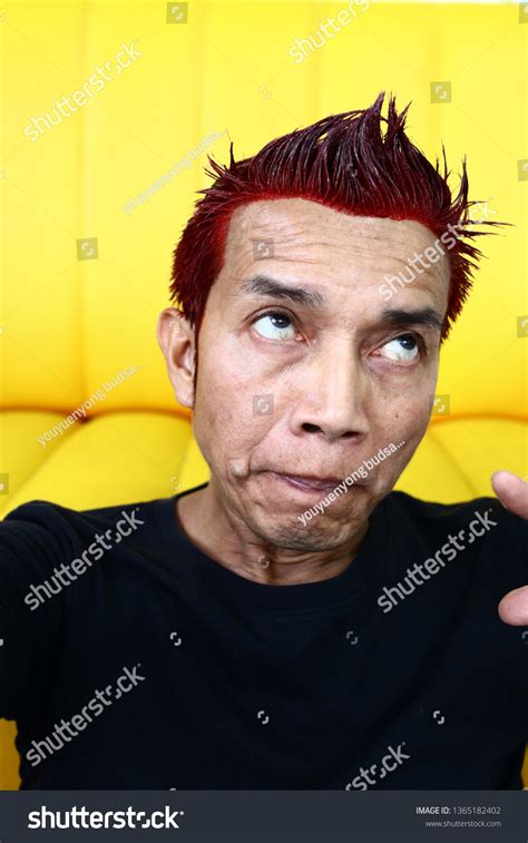 Man Looking Camera Red Hair Dye Stock Photo 1365182402 | Shutterstock