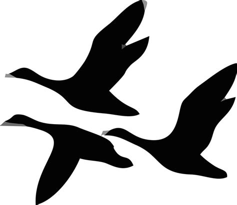 Duck Flying Silhouette - ClipArt Best