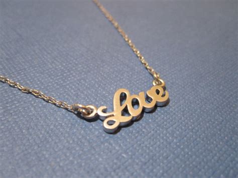 Love Word Necklace available in gold or silver | Word necklace, Gold, Necklace