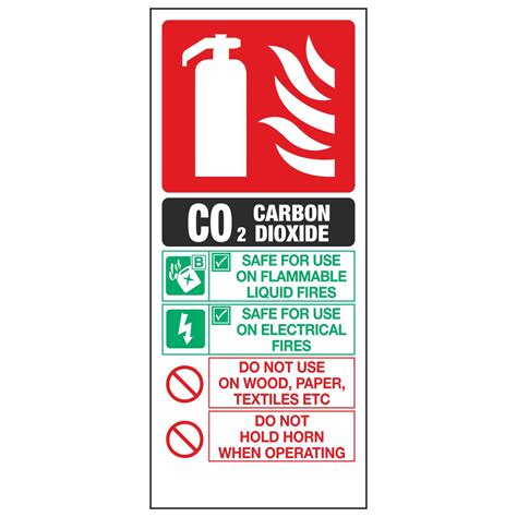 C02 CARBON DIOXIDE Fire Extinguisher – Linden Signs & Print