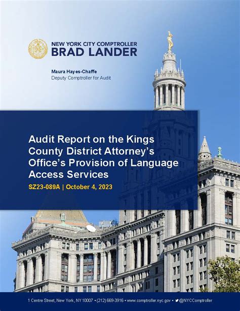 Audit Report on the Kings County District Attorney’s Office’s Provision ...