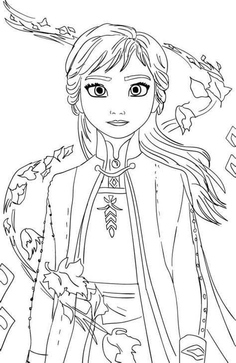 Coloriage Anna de La Reine des Neiges - télécharger et imprimer gratuit sur ColoriageEnfant.Com