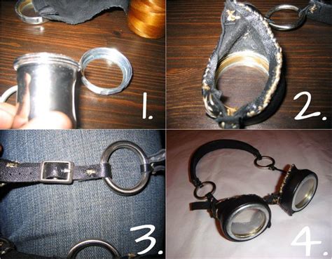 Steampunk DIY Goggles: 1. The cut-off threads of a cheap plumbing ...