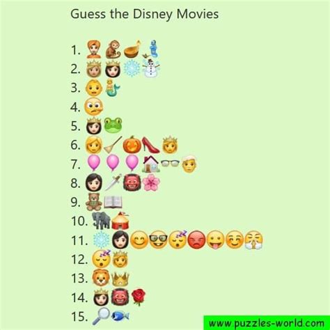 Guess the Disney Movies | Puzzles World