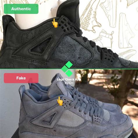 Air Jordan 4 Kaws Real Vs Fake Guide - How To Spot Fake Kaws 4 - Legit ...