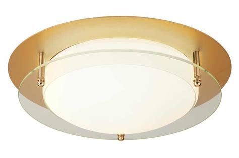 Flush Mount LED 38cm Bathroom Ceiling Light Gold IP44 6830-38GO