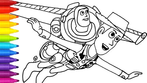 Woody And Buzz Lightyear Flying