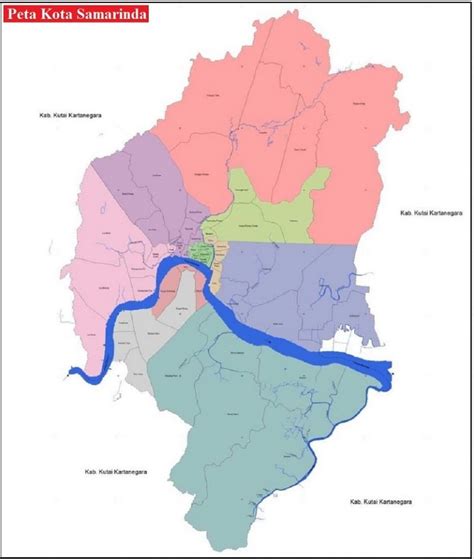 Peta Samarinda Lengkap dengan Nama Kecamatan - Lamudi