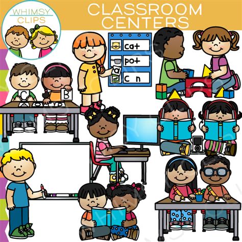 Classroom Centers Clip Art - Set One , Images & Illustrations | Whimsy ...