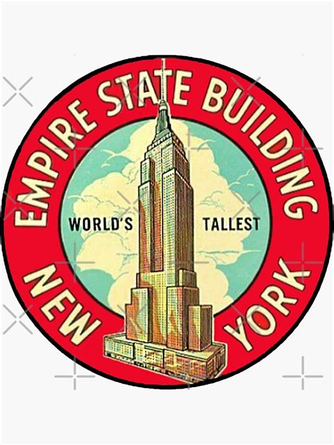 "Vintage Empire State Building New York" Sticker for Sale by Drewaw ...