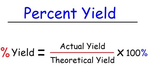 How To Calculate Theoretical Yield and Percent Yield - YouTube