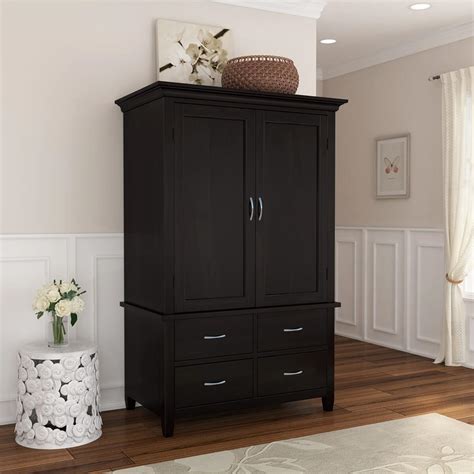 Magaluf Rustic Solid Wood Large Bedroom Armoire Wardrobe With Drawers