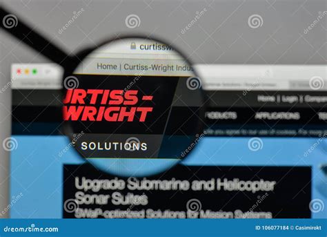 Milan, Italy - August 10, 2017: Curtiss Wright Logo on the Website Homepage. Editorial Stock ...