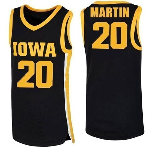 Iowa Hawkeyes Martin #20 Black Jersey