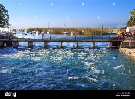 Struga, Drim river, Ohrid lake, FYRM (Macedonia Stock Photo - Alamy