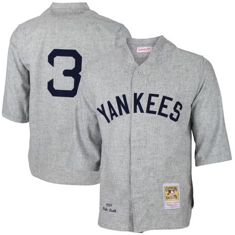 Mitchell & Ness Babe Ruth New York Yankees Gray MLB Authentic Jersey