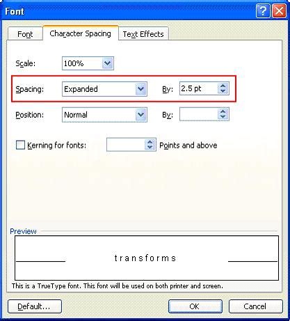 [How To] Change Spacing between Characters in MS Word