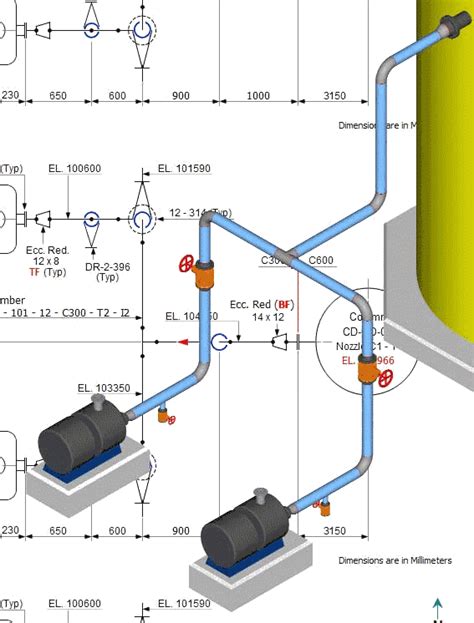 Piping Coordination System - Piping Arrangement - Double and Single line presentation