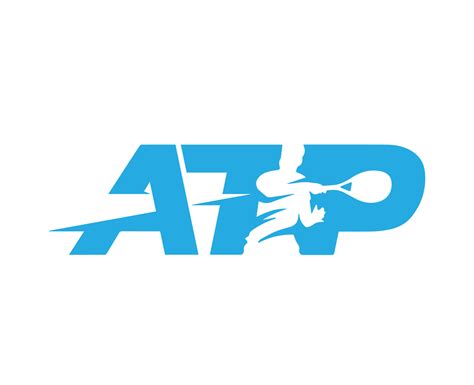 atp logo símbolo azul torneo abierto hombres tenis asociación diseño vector resumen ilustración ...