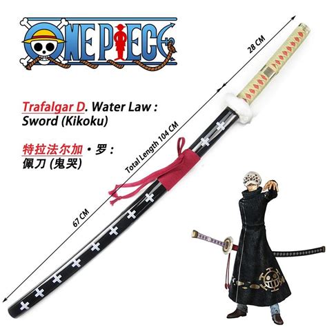 One Piece Trafalgar D. Water Law Kikoku Sword ( Cosplay Wooden Sword ), Hobbies & Toys ...