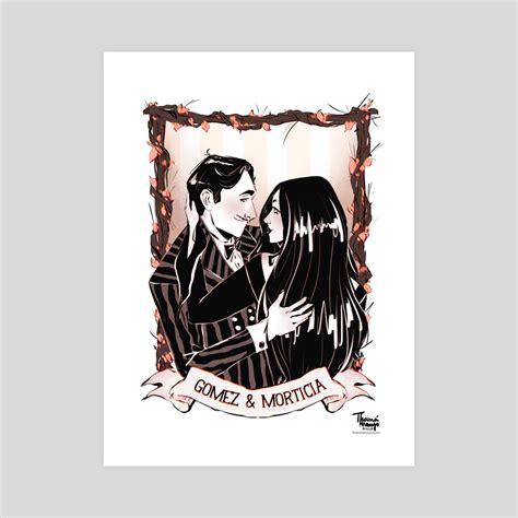 gomez & morticia, an art print by Thainá Araujo - INPRNT