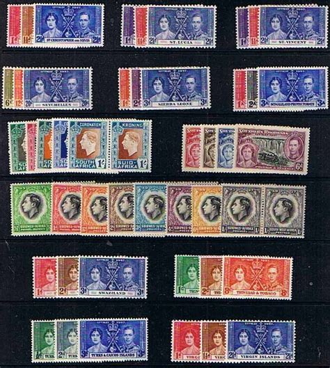 1937 King George VI Coronation Set Complete Set Fine Mint