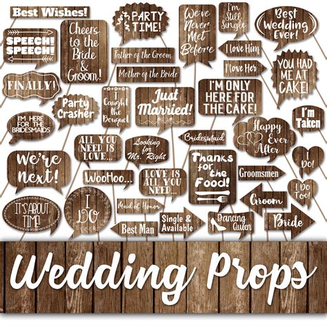 Wedding Photo Booth Prop Signs and Decorations - Rustic Wood Fence ...