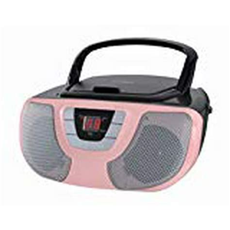 Sylvania SRCD1025 Portable CD Radio Boombox - Pink - Walmart.com ...