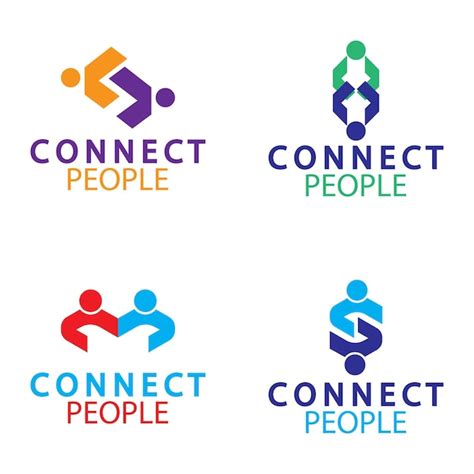Premium Vector | People connect logo design template connection logo ...