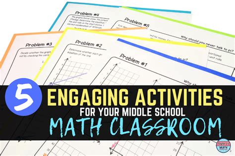 5 Engaging Middle School Math Activities – Great for anytime of the year!