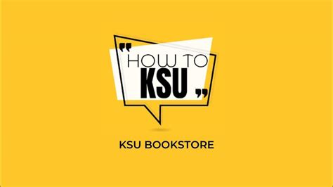 How to KSU: KSU Bookstore - YouTube