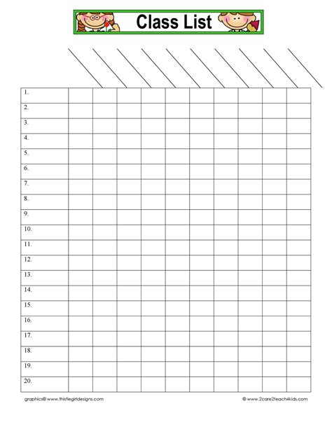 37 Class Roster Templates [Student Roster Templates for Teachers]