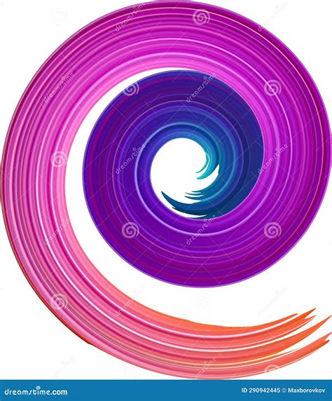 Spiral Circle with Curve Pink Brush Stroke Texture Gradient Stock Illustration - Illustration of ...