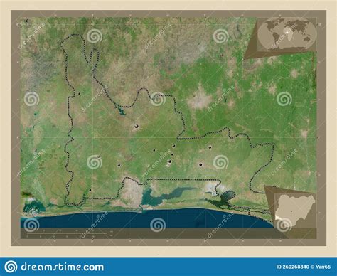 Ogun, Nigeria. High-res Satellite. Major Cities Stock Photo - Image of ...