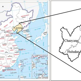 Geographical map of Liaoning Province | Download Scientific Diagram