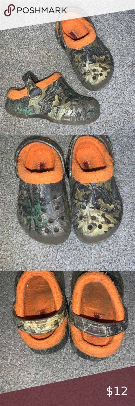 CROCS FUR LINED CAMO KIDS 6-7 | Camo kids, Crocs, Lined