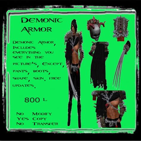 Second Life Marketplace - SD - Demonic Armor NEW PRICE