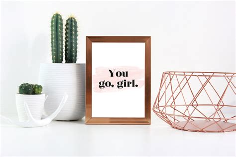 You Go Girl Wall Art Print Girl Boss Girly Home Office - Etsy