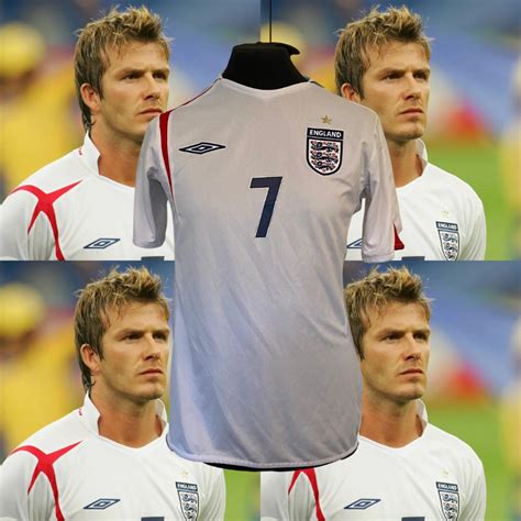 ENGLAND DAVID BECKHAM 2005-07 HOME FOOTBALL SHIRT... - Depop