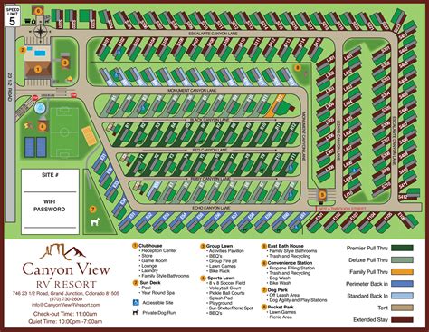 Park Map & Guest Guide Canyon View RV Resort Grand Junction CO