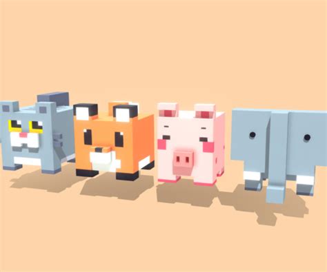 ArtStation - cube animals collection | Game Assets