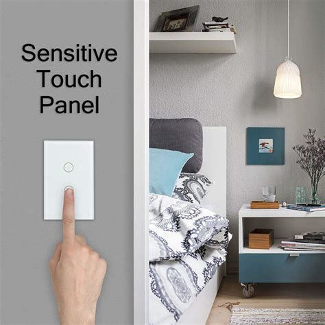 Home Tuya Smart Wall Switch App Wifi Led Light Touch Switch Glass Electrical Remote Wireless 1/2 ...