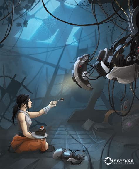 Aperture Lab by Quintus Cassius! Portal Fan Art of Chell, Glados ...